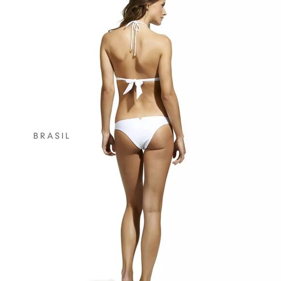 NWT ViX Solid Wide Jute Triangle Bikini Top – Jasper Green – Size LARGE - Picture 2 of 4